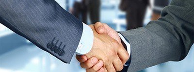 executives shaking hands