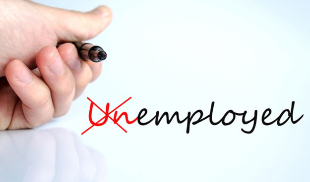 white board with unemployed