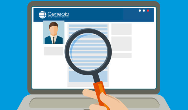checking background with magnifying glass