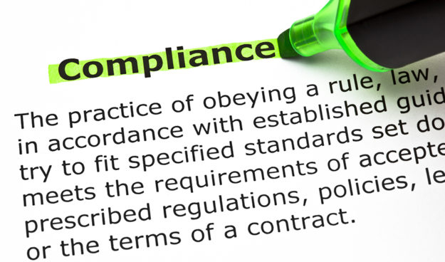 Compliance Definition Compliance definition with green felt tip pen