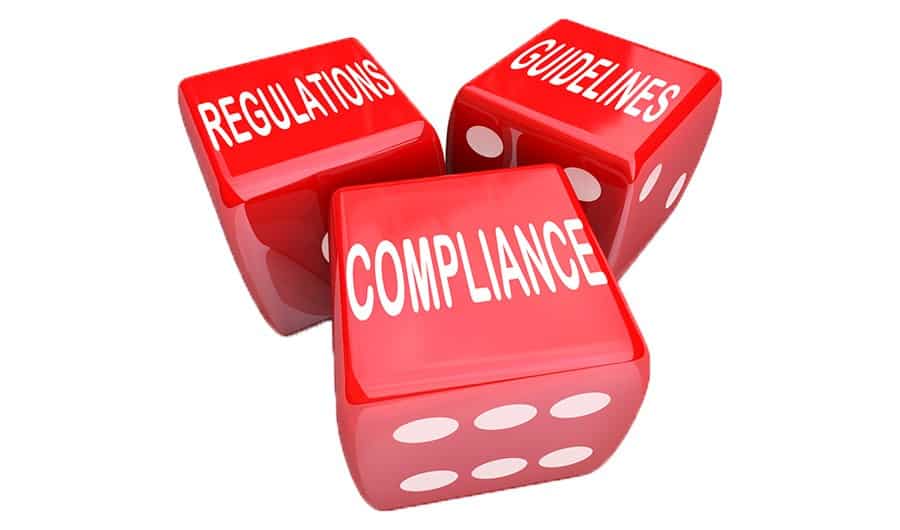 Fotolia-56401189-blog5-18 dice labeled compliance & regulations