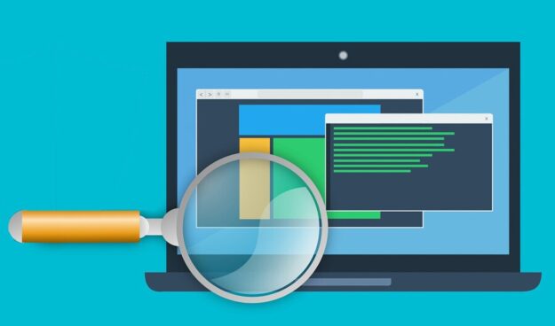 background and magnifying glass