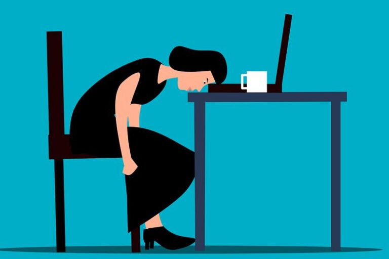 quiet quitting head on desk